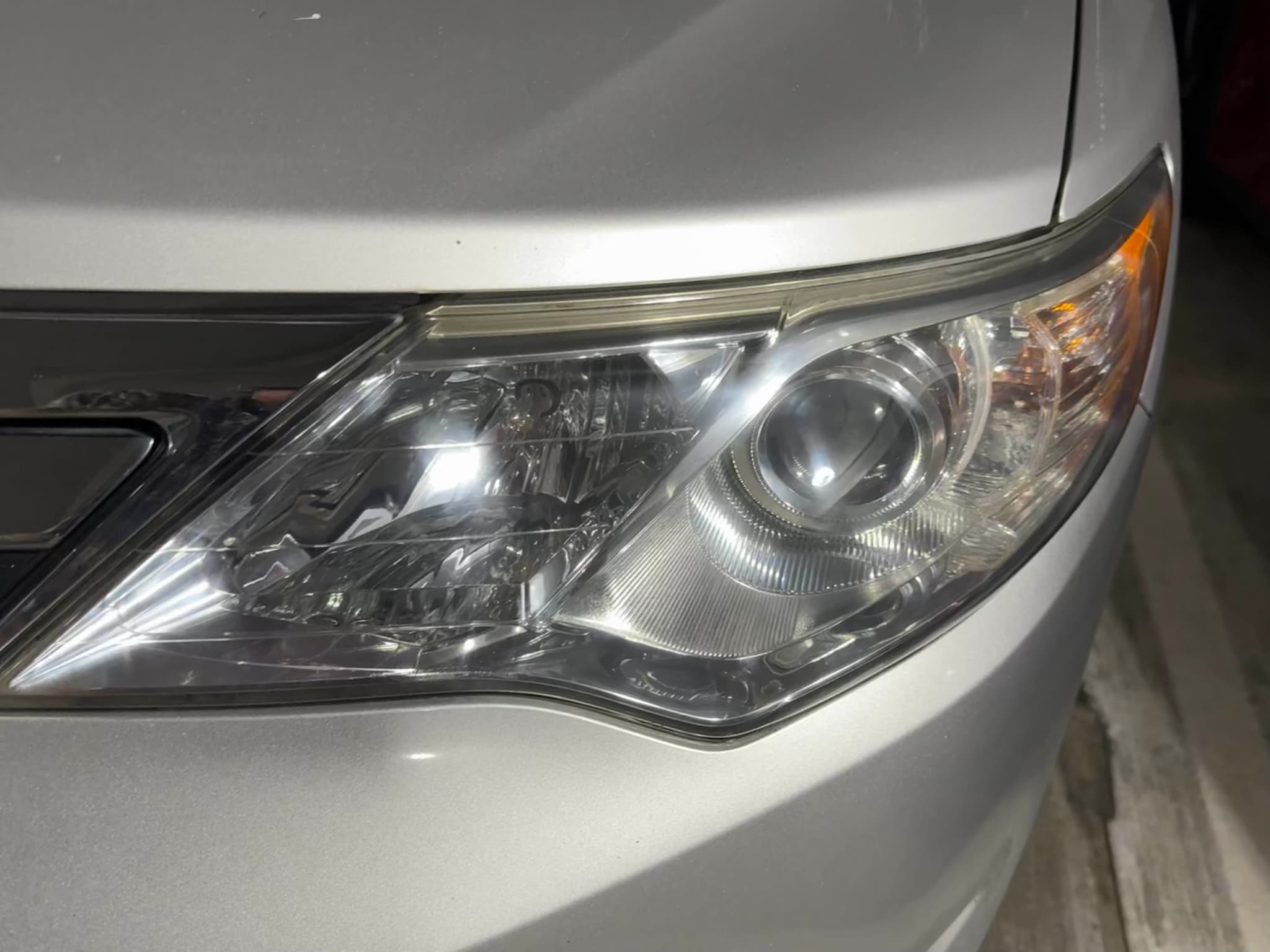 Headlight after restoration - crystal clear