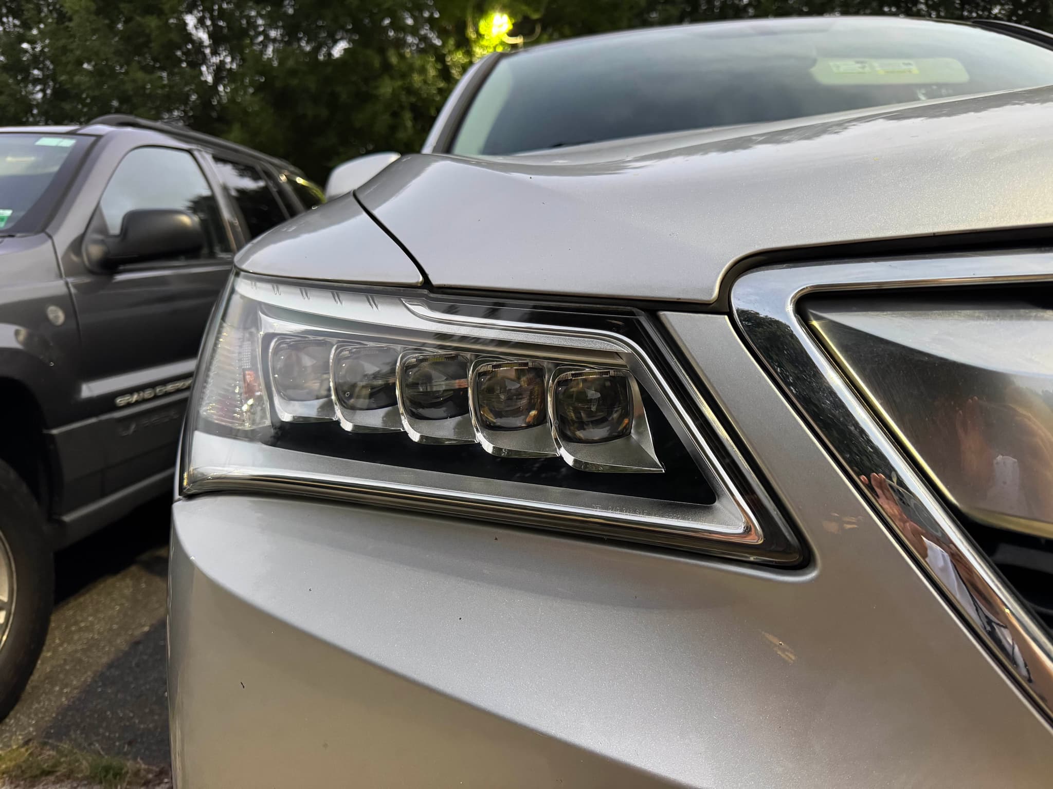 Bright headlight after restoration