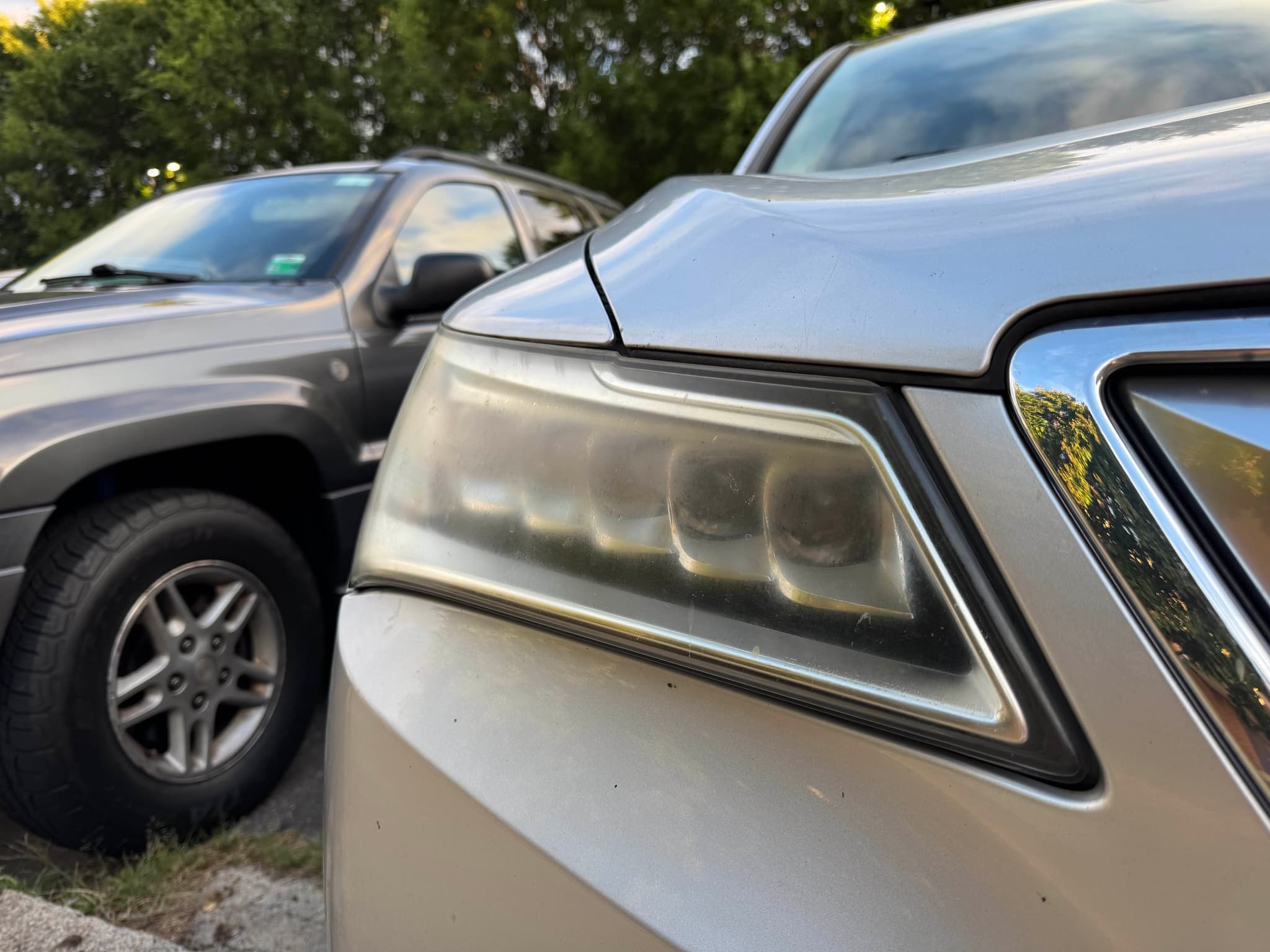 Dull headlight before restoration